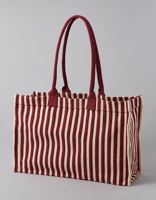 AE Oversized Striped Tote Bag