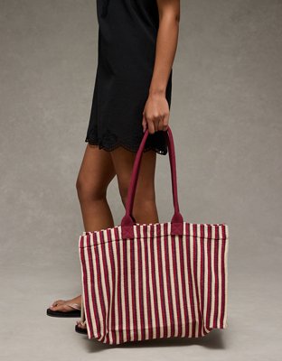 AE Oversized Striped Tote Bag