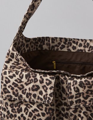AE Slouchy Leopard-Print Hobo Bag