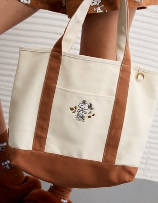 AE Snoopy Fall Graphic Canvas Tote