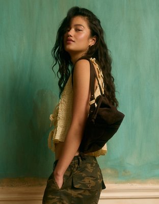 AE Vegan Suede Baguette Bag