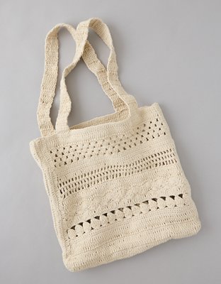 AE Crochet Knit Tote Bag