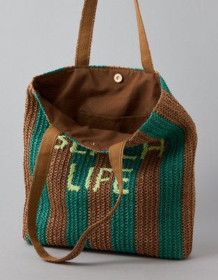 AE Raffia Tote Bag