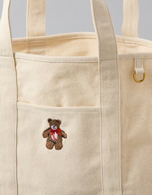 AE Cotton Canvas Teddy Tote Bag