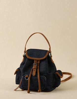 aeo wander leather mini backpack Alison Vintage Vegan Backpack Ecosusi Rock on Sloan Mini Leather Backpack -