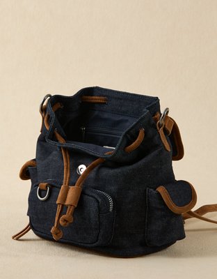 american eagle outfitters mini leather backpack Ella Zippers to main compartment can be locked. AE Mini Backpack | American