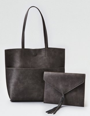 American Eagle Street Level Fringe Tote & Clutch Set — фото 2