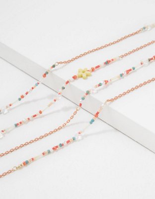 Chaîne de taille marguerite perlée AEO