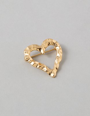 AE Heart Brooch
