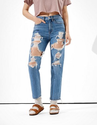 American eagle ripped sales boyfriend jeans