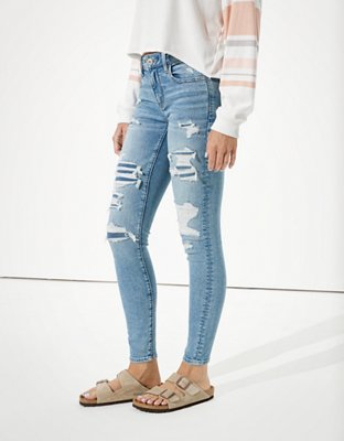 Женские джинсы American Eagle AE Ne(x)t Level Patched Jegging — фото 4