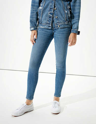 MODA DONNA Jeans Strappato Blu navy 40 sconto 95% EU: 36 AMERICAN OUTFITTERS Jeggings & Skinny & Slim 