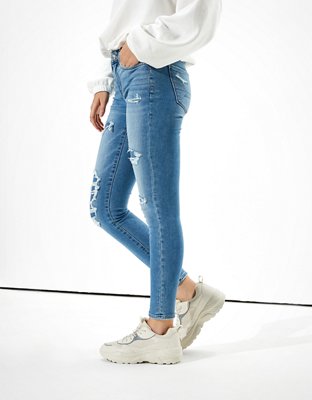 Женские джинсы American Eagle AE Cozy Ne(x)t Level Patched Jegging — фото 4