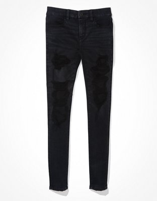 Женские джинсы American Eagle AE Forever Soft Ripped Low-Rise Jegging — фото 3