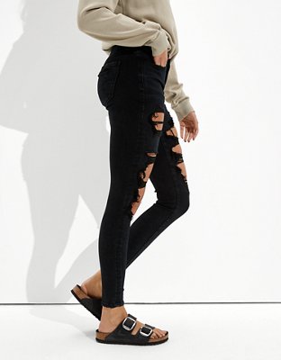 Женские джинсы American Eagle AE Forever Soft Ripped Low-Rise Jegging — фото 4