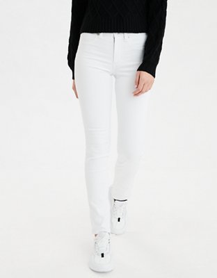 american eagle white skinny jeans