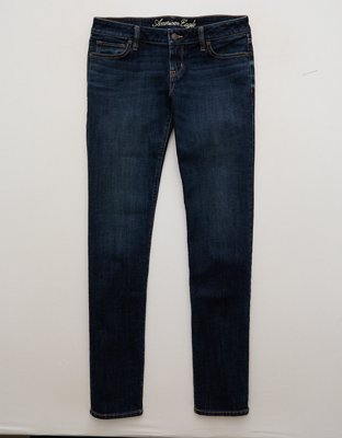 Женские джинсы American Eagle AE Lowest Rise Skinny, цвет: Тёмная варка — фото 3