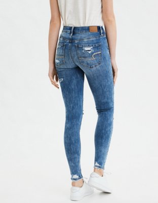 american eagle frayed bottom jeans