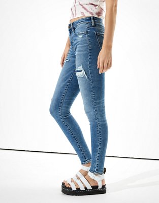 Женские джинсы American Eagle AE Cozy Ne(x)t Level Patched High-Waisted Jegging — фото 4