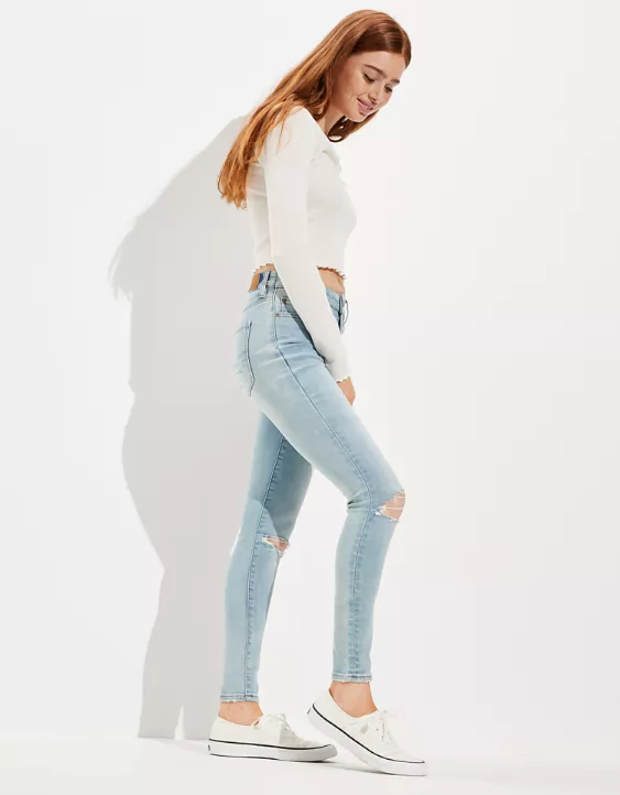 AE Ne(x)t Level Soft Knit Ripped High-Waisted Jegging