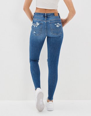 Женские джинсы American Eagle AE Real Good Upcycled Ne(x)t Level Ripped High-Waisted Jegging — фото 2