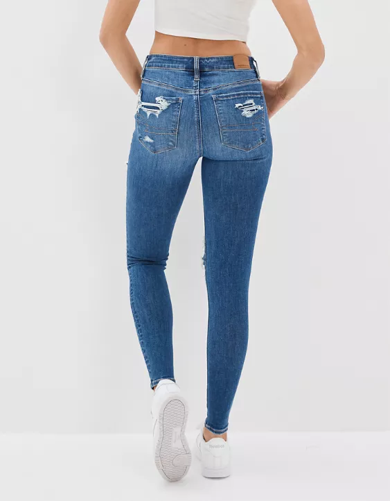 AE Real Good Upcycled Ne(x)t Level Ripped High-Waisted Jegging
