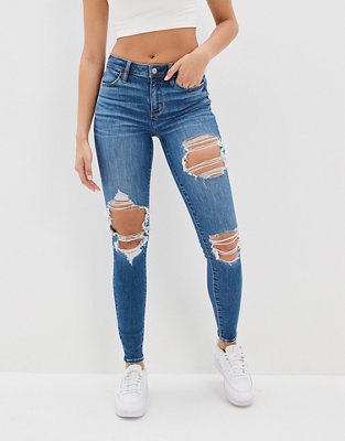 American Eagle Outfitters AEO Jegging (Jeans)  Distressed jeans, Ripped  jeggings, American eagle outfits