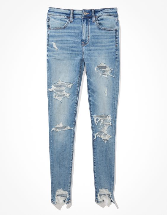 AE Real Good Upcycled Ne(x)t Level High-Waisted Jegging con rasgados