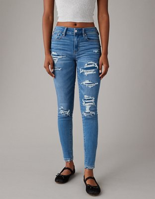 Fliegend Women's Denim Look Leggings Jeggings Treggings Large Sizes Elastic  Print Jeans High Waist Skinny Trousers Tights XS-3XL : : Fashion