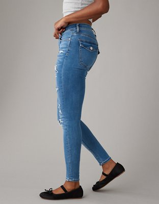 Женские джинсы American Eagle AE Next Level Patched High-Waisted Jegging — фото 4