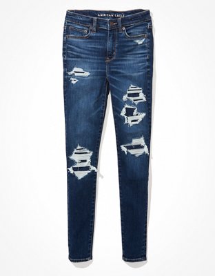 Женские джинсы American Eagle AE Ne(x)t Level Patched High V-Rise Jegging — фото 3