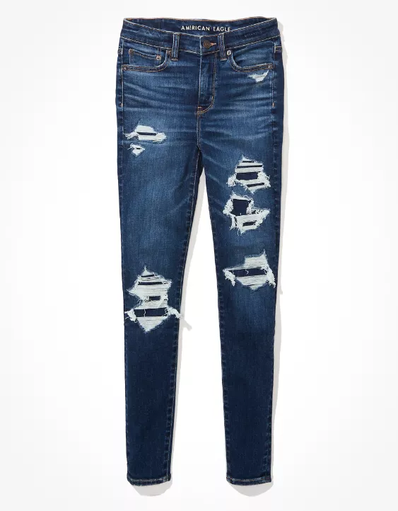 AE Ne(x)t Level Patched High V-Rise Jegging