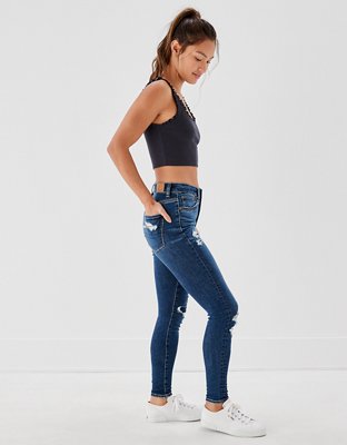 Женские джинсы American Eagle AE Ne(x)t Level Patched High V-Rise Jegging — фото 4