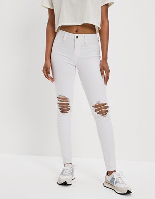 American Eagle The Dream Jean High-Waisted Jegging  Cute ripped jeans, Ripped  jeans outfit, Ripped jeans