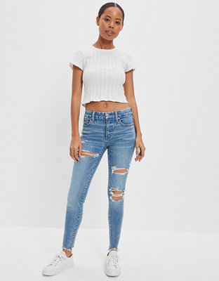 AE Luxe Ripped High-Waisted Jegging