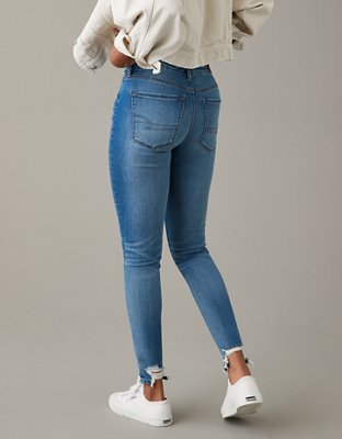 Женские джинсы American Eagle AE Luxe Distressed High-Waisted Jegging — фото 2