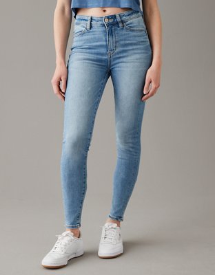 Buy American Eagle Women Grey Next Level Ripped Super High-waisted Jeans  online