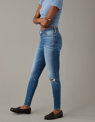 Женские джинсы American Eagle AE Luxe Ripped High V-Rise Jegging — фото 4