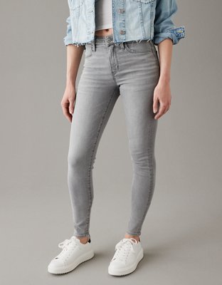 White House Black Market Jeans Womens Small Grey Skinny Denim