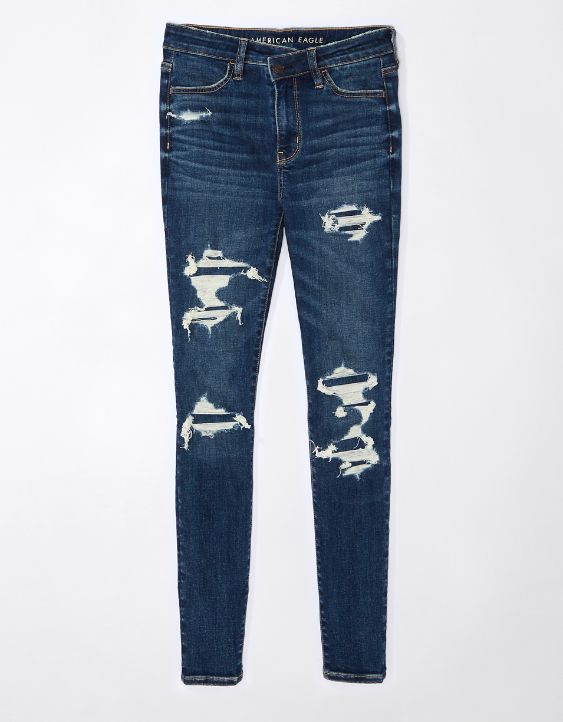 AE Next Level High-Waisted Patched Jegging
