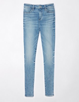 Calça American Eagle Hi Rise Jegging Jeans Azul Original - AL1068