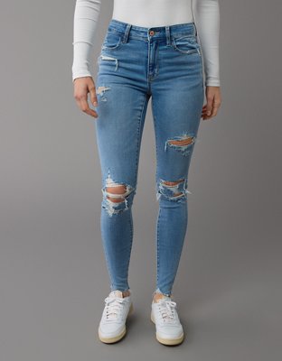 AE Next Level High-Waisted Ripped Jegging