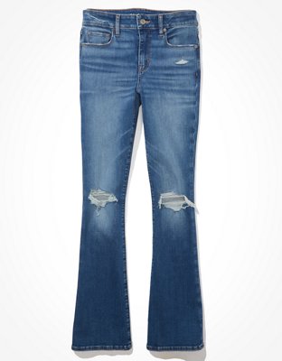 Женские джинсы American Eagle AE Ne(x)t Level Ripped High-Waisted Skinny Kick Jean — фото 3