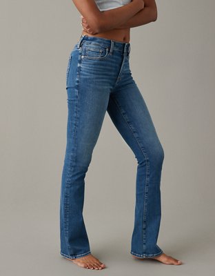 Sawmew Bootcut Jeans The Lady Baggy Low Waist Straight Jeans Long