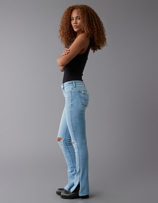 AMERICAN EAGLE Stretch Slim Boot Cut Denim Blue Jeans Womens Pants Sz 4  ❤️tb5m27
