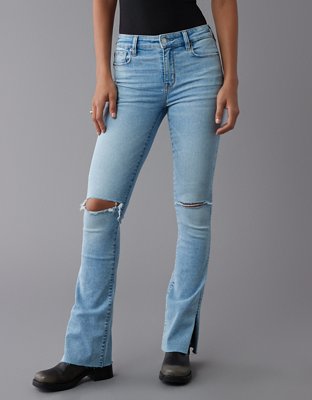 AE Next Level Skinny Kick Jean Cintura Alta con Rasgados