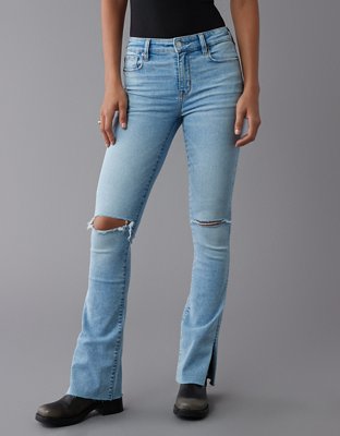 AE Next Level High-Waisted Ripped Skinny Kick Jean