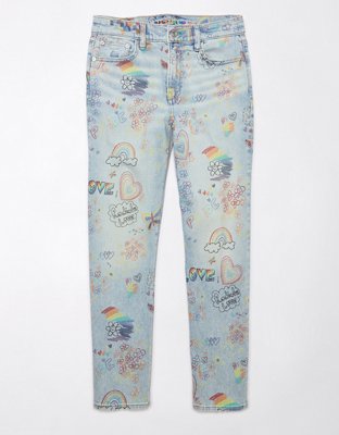Женские джинсы American Eagle AE Pride Stretch Super High-Waisted Ankle Straight Jean — фото 3