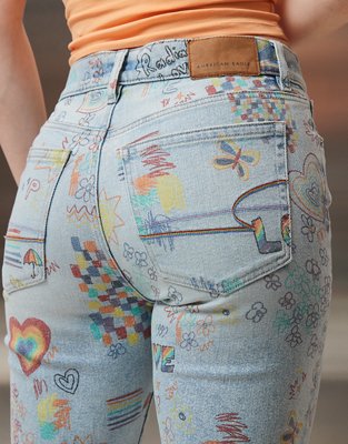 Женские джинсы American Eagle AE Pride Stretch Super High-Waisted Ankle Straight Jean — фото 2