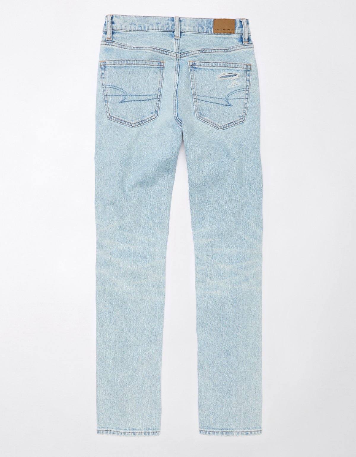 AE Stretch Super High-Waisted Ripped Ankle Straight Jean - image 4